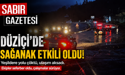Düziçi’nde Araç Suda Mahsur Kaldı