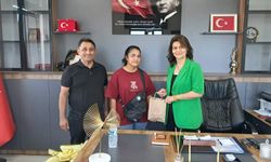 Düziçi'nin Gururu Tülin'e Müdür Aksoy'dan Tebrik