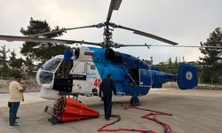 Gülnar ilçesine 2 yangın söndürme helikopteri konuşlandırıldı