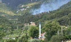 Kaş ilçesinde ormanlık alanda yangın çıktı