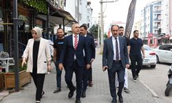 Başkan Çenet Akyar Caddesi'nde Çalışmaları Yerinde İnceledi