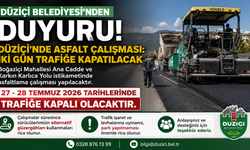 Düziçi'nde Asfalt Çalışması İki Gün Trafiğe Kapatılacak