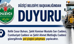 Düziçi’nde Yol Çizgisi Çalışması Yapılacak