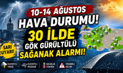 10-14 Ağustos hava durumu! 30 ilde gök gürültülü sağanak alarmı