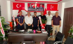 Payas İtfaiye Amirinden MHP İlçe Başkanlığı'na Hayırlı Olsun Ziyareti
