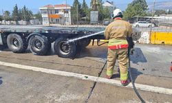 İskenderun’da Tır Lastiği Yangınına Hızlı Müdahale
