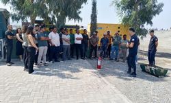 Arsuz’da personele yangın eğitimi ve tatbikat