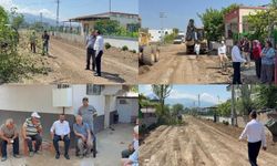 Karaçarlı’da sıcak asfalt öncesi yol çalışması