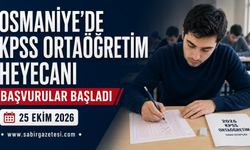 Osmaniye’de KPSS Ortaöğretim Başvuruları Başladı