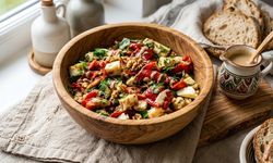 Tahinli Ezine Peynirli Köz Biber Salatası