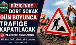 Düziçi’nde Dört Sokak Gün Boyunca Trafiğe Kapatılacak