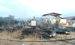 Hatay Hassa’da Bahçe Yangını Büyümeden Söndürüldü
