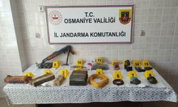 Osmaniye'de jandarmanın operasyonlarında patlayıcı, silah ve uyuşturucu ele geçirildi