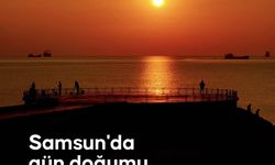 Samsun’da Gün Doğumunda Gökyüzü Kızıllığa Büründü