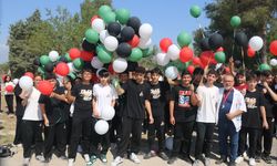 Adana'da uçurtma ve balonlar Filistinli çocuklar için uçuruldu