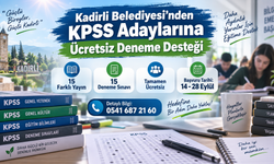 Kadirli Belediyesi’nden KPSS Adaylarına Ücretsiz Deneme Desteği