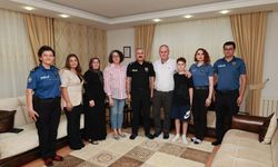 Mersin İl Emniyet Müdürü Fahri Aktaş, gazi polis memuruna ziyarette bulundu