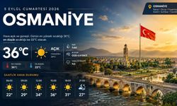 Osmaniye'de 5 Eylül'de Hava Açık Olacak!