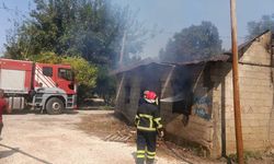 Sumbas Kızılömerli Köyü’nde Samanlık Yangını