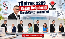 TÜBİTAK 2209 Başarı Belgelerini Emrah Ceviz Takdim Etti