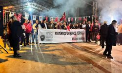 Düziçi’nde Cumhuriyet yürüyüşüne yağmur engel olmadı