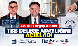 Av. Ali Turgay Akıncı TBB Delege Adaylığını Açıkladı
