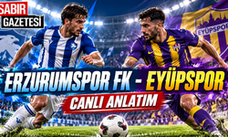 Erzurumspor FK - Eyüpspor Maçında Goller Peş Peşe Geldi