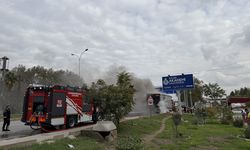 Kahramanmaraş'ta fındık yüklü tırda çıkan yangın söndürüldü
