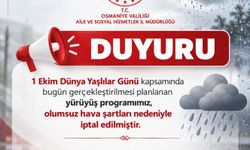 Osmaniye’de Dünya Yaşlılar Günü Yürüyüşü İptal Edildi