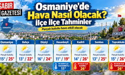 Osmaniye'de Hava Nasıl Olacak İlçe İlçe Tahminler ?