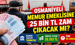 Osmaniyeli Memur Emeklisine 25 Bin TL Zam Çıkacak mı?