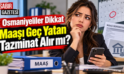 Osmaniyeliler Dikkat Maaşı Geç Yatan Tazminat Alır mı?