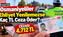Osmaniyeliler Ehliyet Yenilemezse Kaç TL Ceza Öder?