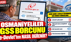 Osmaniyeliler GSS Borcunu e-Devlet'ten Nasıl Öğrenir?