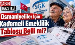 Osmaniyeliler İçin Kademeli Emeklilik Tablosu Belli mi?