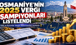 Osmaniye’nin 2025 Kurumlar Vergisi Rekortmenleri Açıklandı