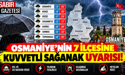 Osmaniye'nin 7 İlçesine Kuvvetli Sağanak Uyarısı!