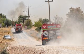 GÜNCELLEME 2 - Mersin'de ormanlık alanda yangın çıktı