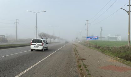 Adıyaman ve Kahramanmaraş'ta sis etkili oldu