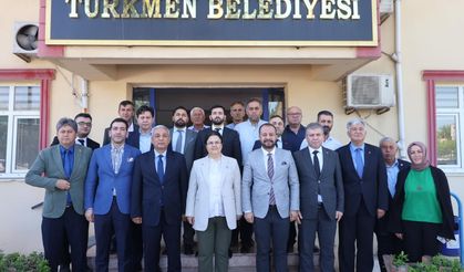 Derya Yanık'tan Türkmen Beldesi Belediye Başkanına Hayırlı Olsun Ziyareti