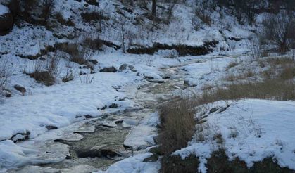 Iğdır’ın yüksek kesimlerinde akarsular dondu