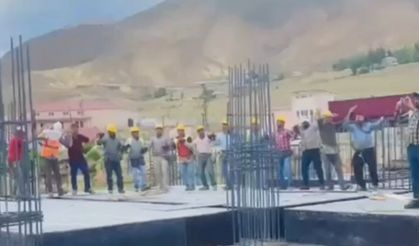 Düğün Müziğine Dayanamadılar, Şantiyede Halay Başladı