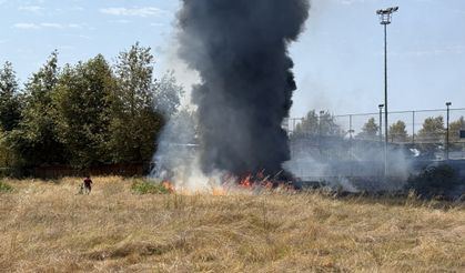 Alanya'da otluk alanda çıkan yangın söndürüldü