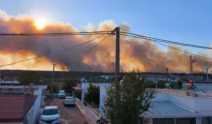 Edirne’de Orman Yangını Köyler Tahliye Edildi