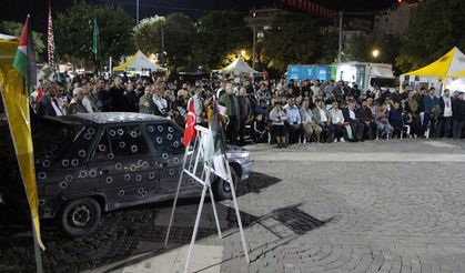Gaziantep ve çevre illerde İsrail'in Küresel Sumud Filosu'na saldırısı protesto edildi
