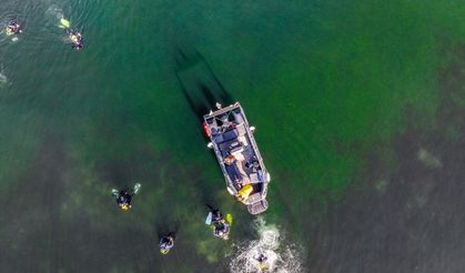 İzmit Körfezi'ndeki temizlik çalışmalarının güncel durumu su altı dalışıyla gözlemlendi