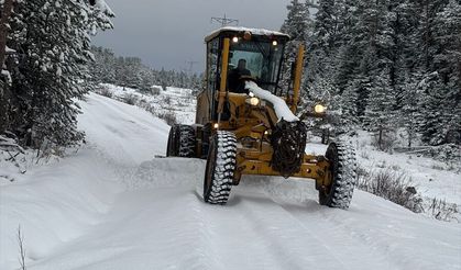 Kastamonu'da kar yağışı nedeniyle ulaşımda aksaklık yaşanıyor