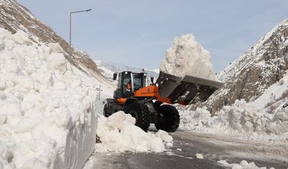 Hakkari-Van kara yoluna düşen çığ temizlendi