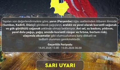 Osmaniye İçin Sağanak Alarmı