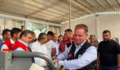 Gülnar'da 36 üreticiye su tankı dağıtıldı